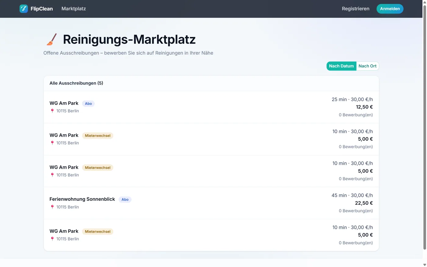 FlipClean – Der Marktplatz ist offen