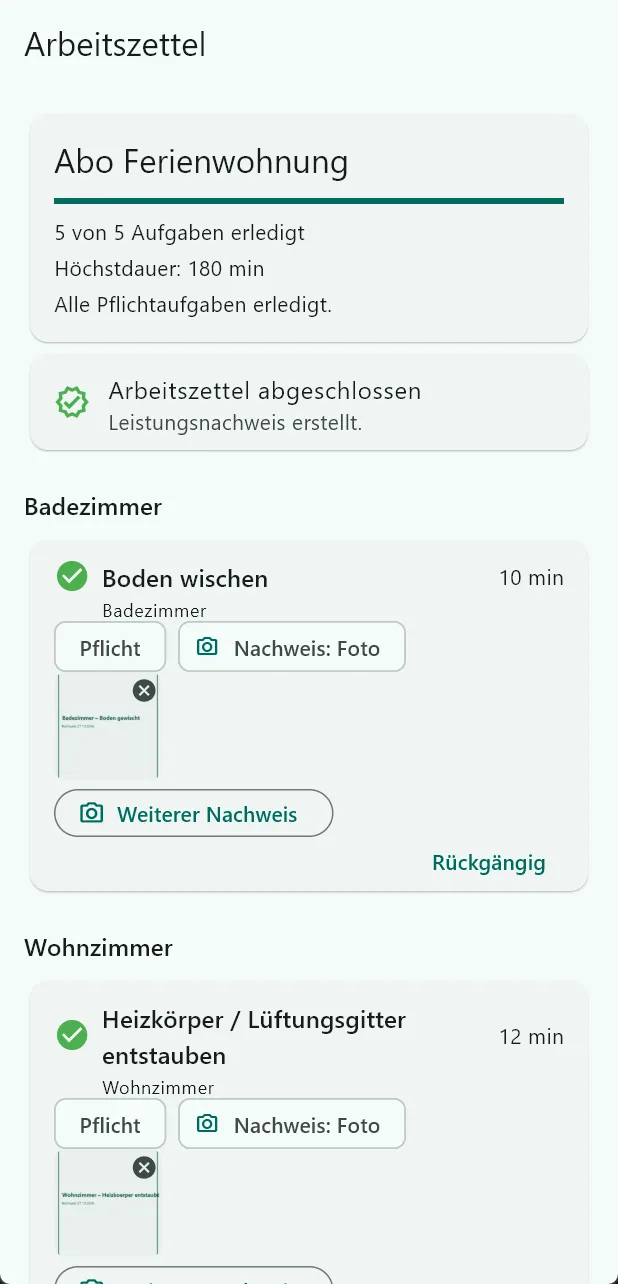 FlipClean – Abschließen und vorlegen